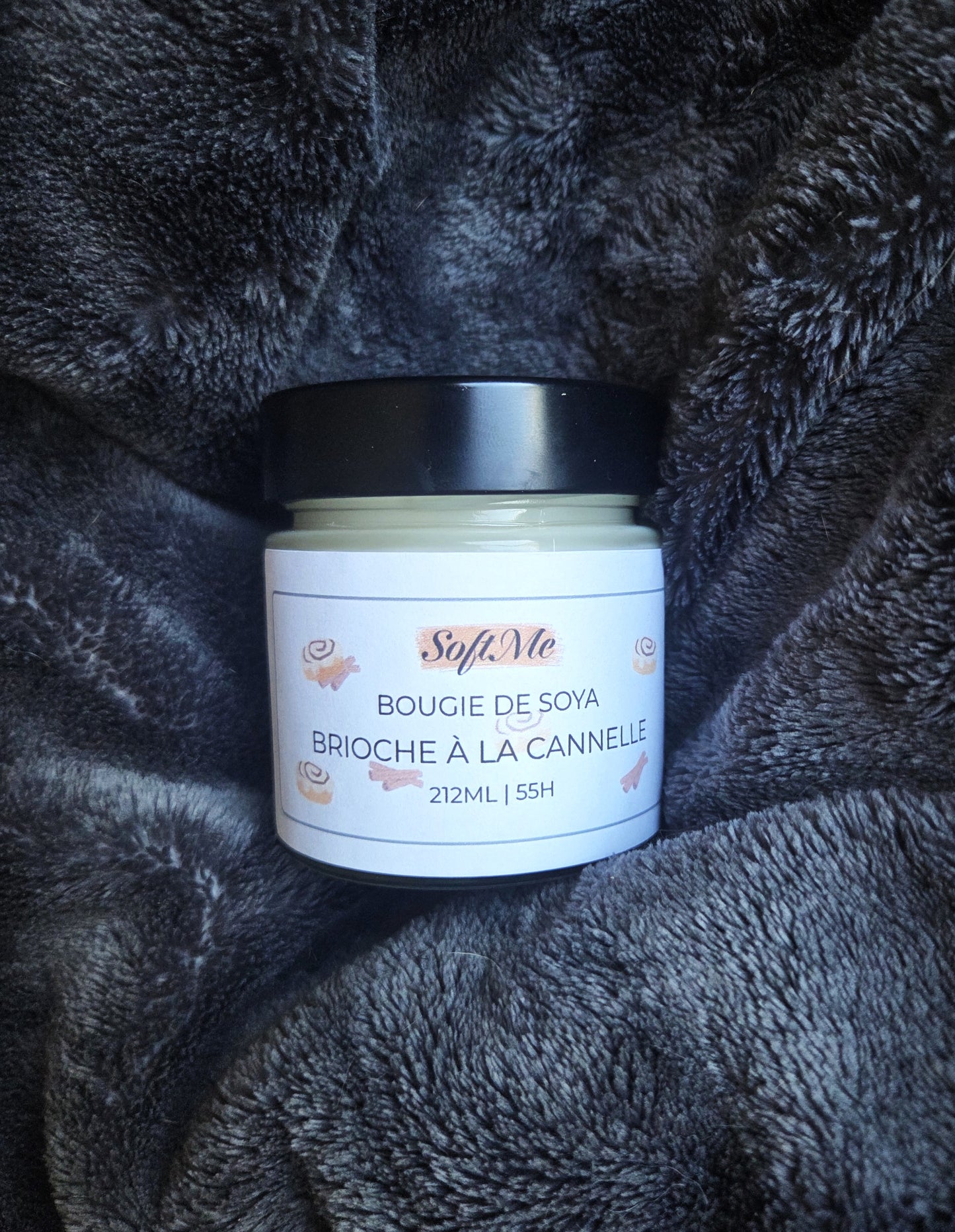 Bougie de soya bio - Brioche à la cannelle