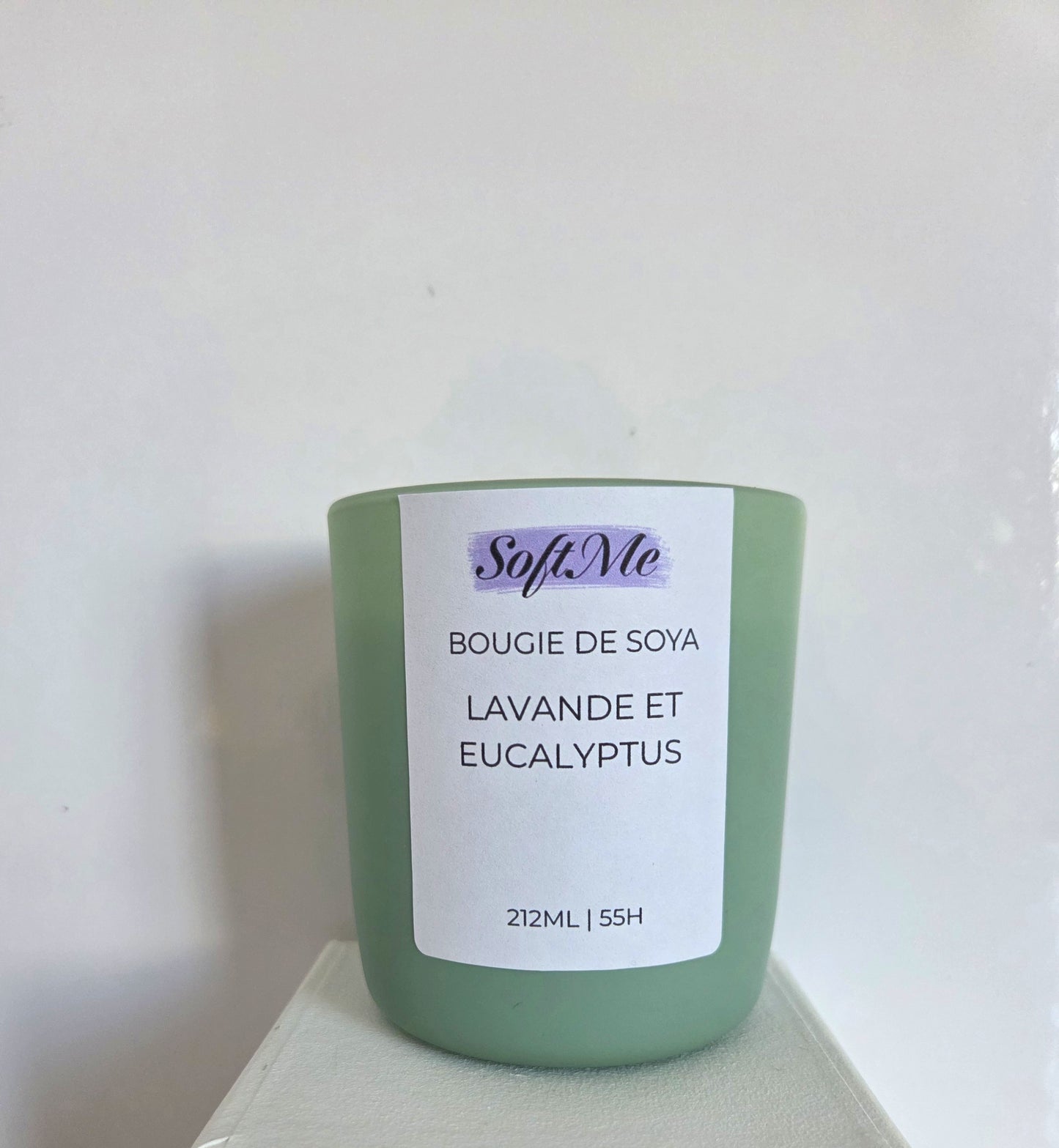 Bougie de soya bio à la lavande et eucalyptus