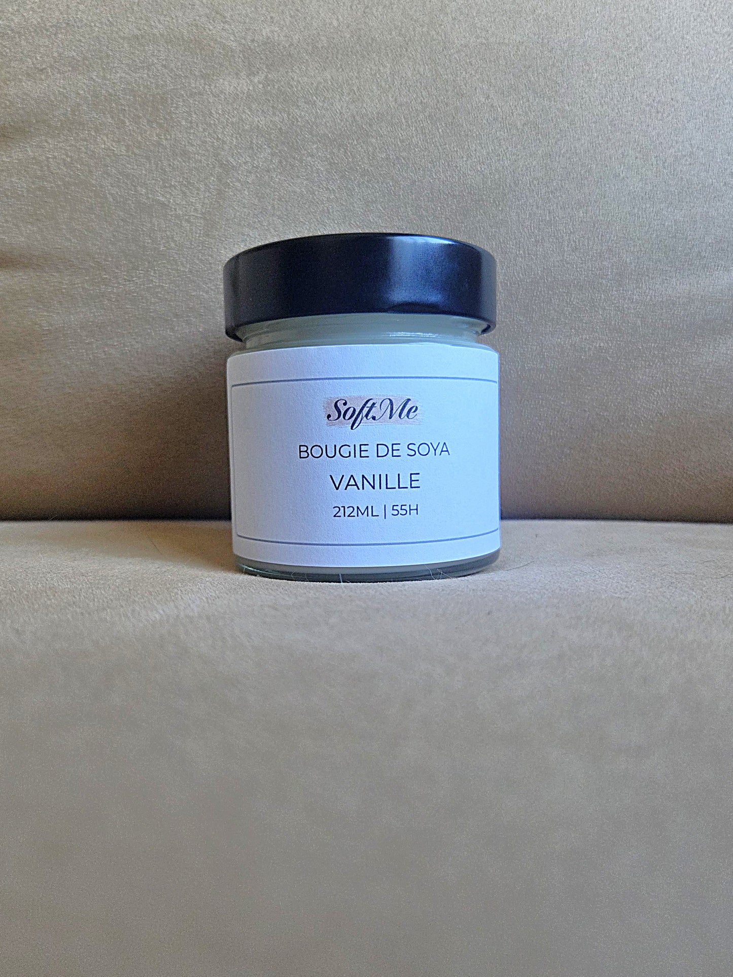 Bougie de soya bio à la vanille