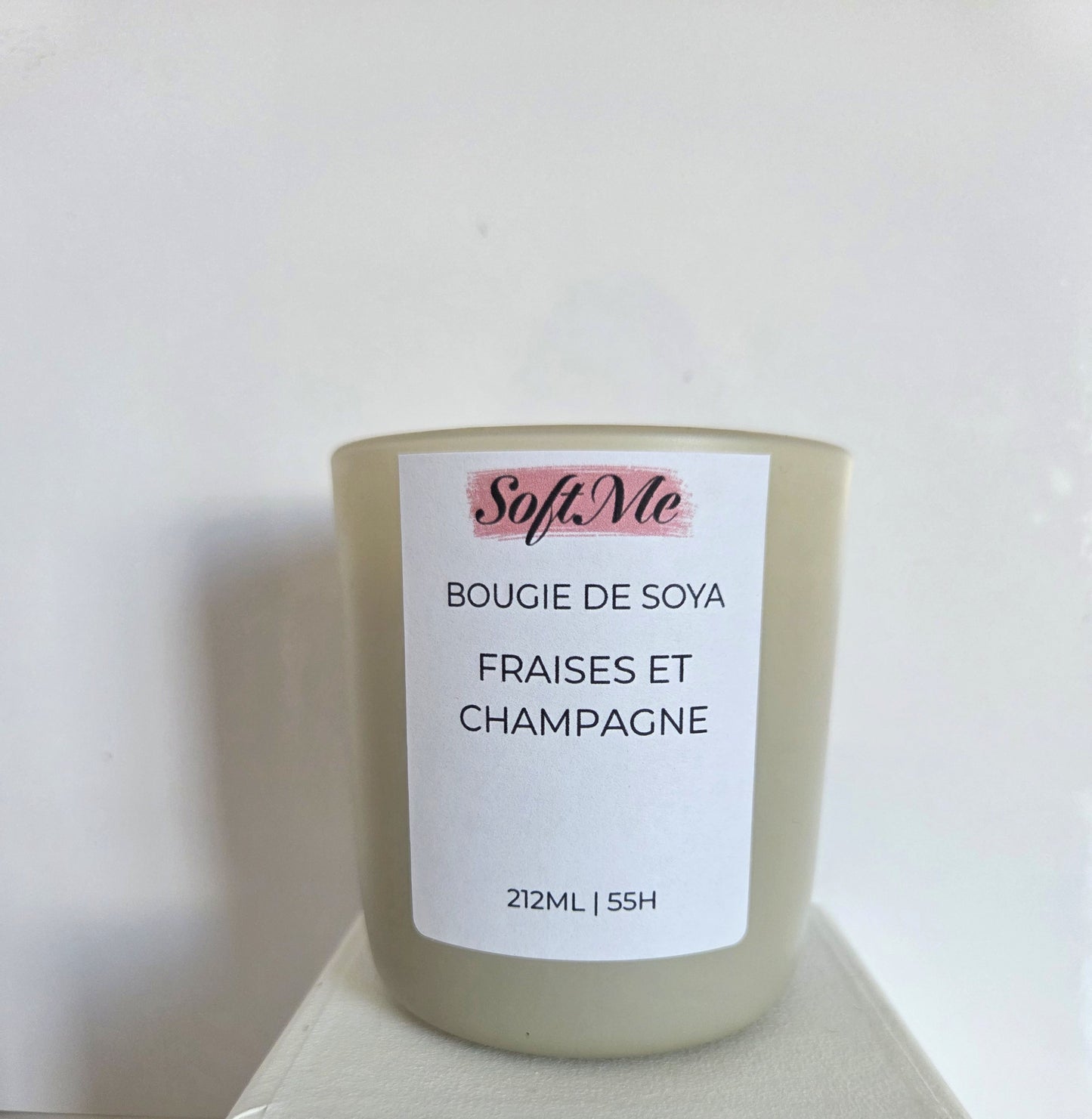 Bougie de soya bio - Fraise et champagne