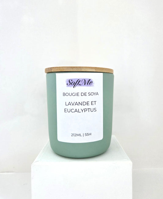 Bougie de soya bio - Lavande et eucalyptus