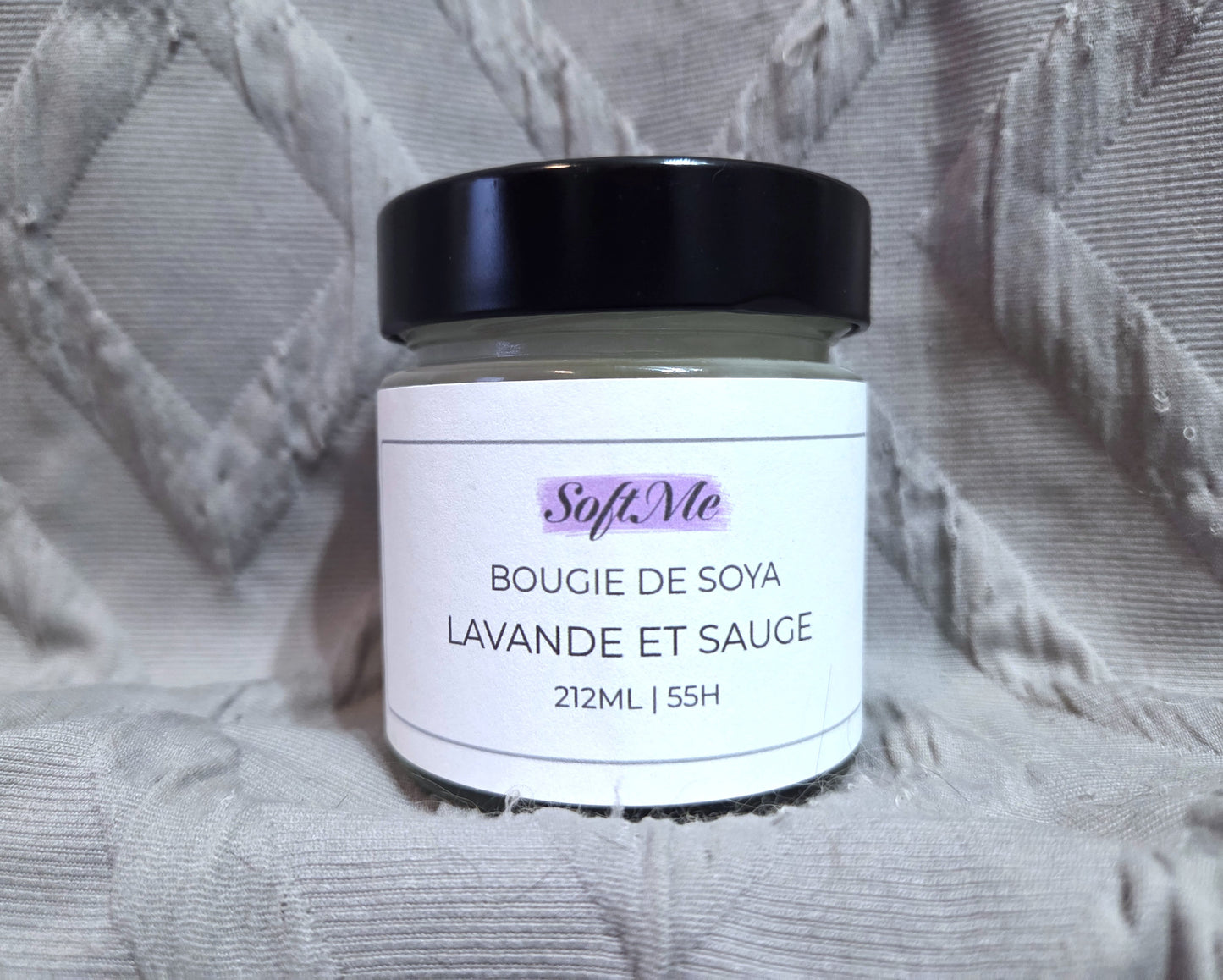 Bougie de soya bio à la lavande et sauge