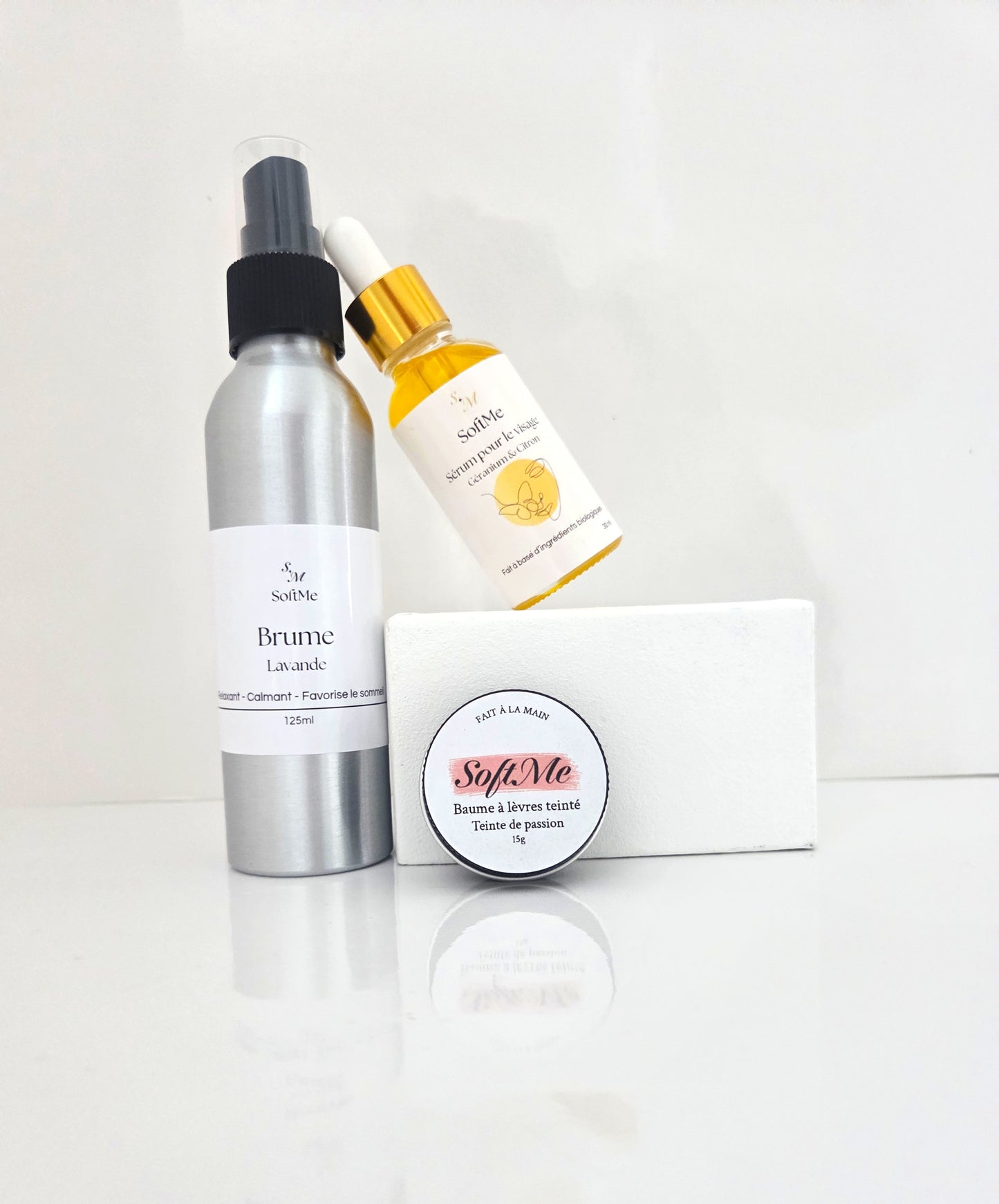 Kit SELF-CARE - Sérum visage + brume lavande + baume à lèvres teinté