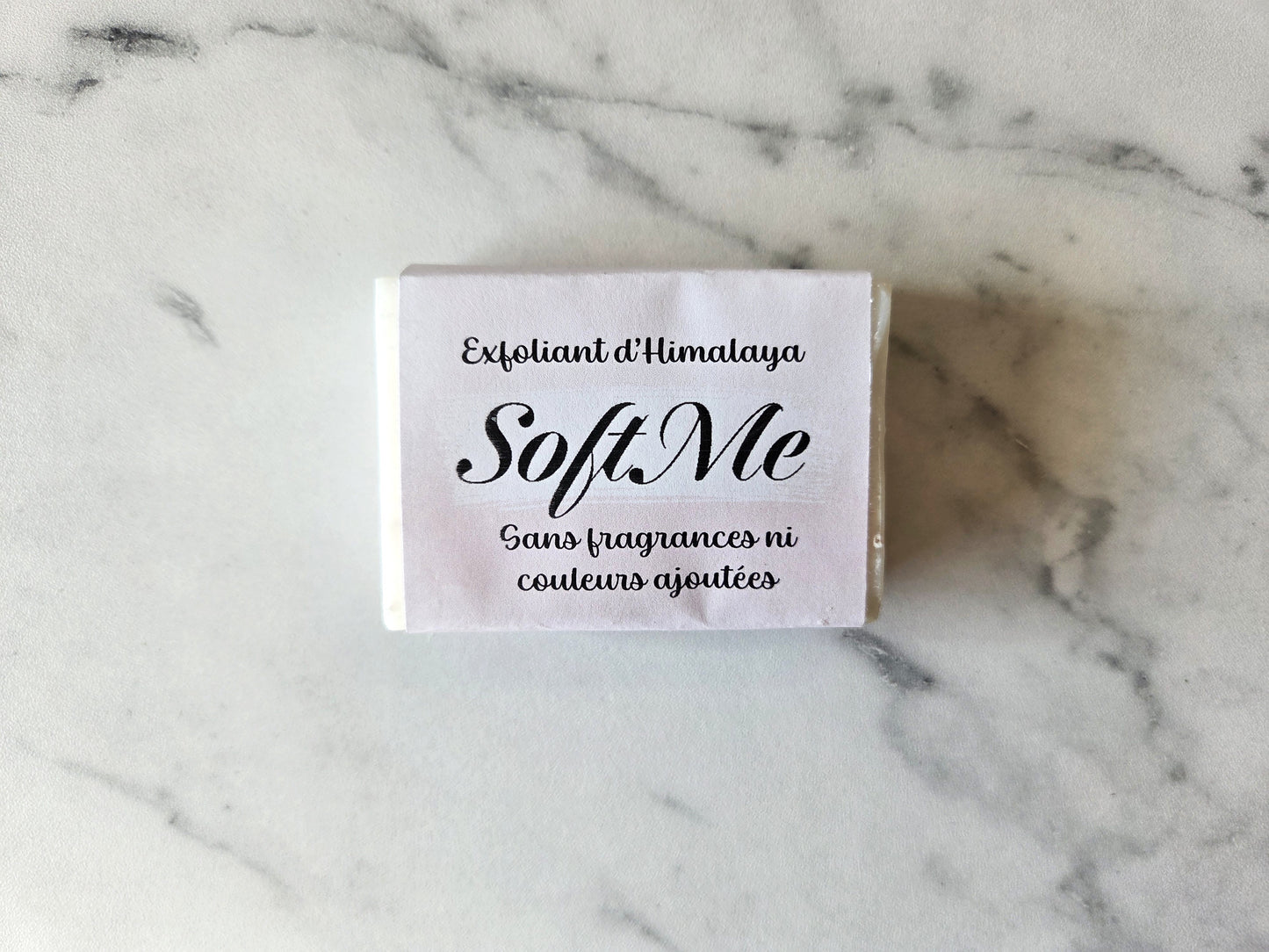 Savon exfoliant pour le corps en barre sans fragrance - sel rose d'Himalaya